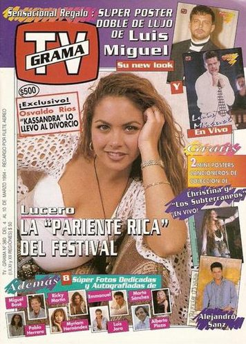 Lucero revista Tvgrama Chile 94